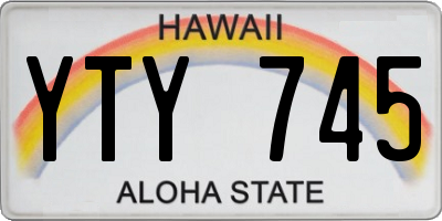 HI license plate YTY745