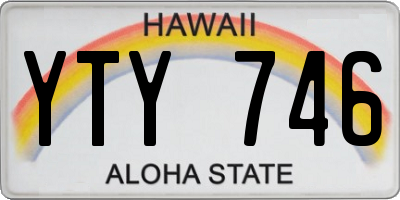 HI license plate YTY746