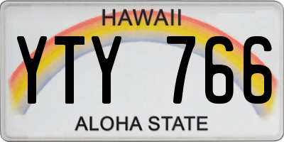 HI license plate YTY766