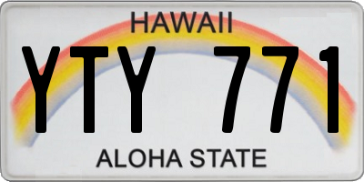 HI license plate YTY771