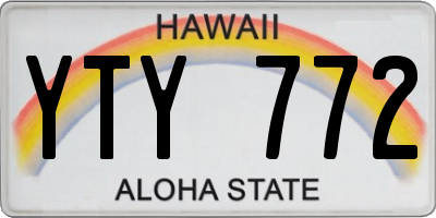 HI license plate YTY772