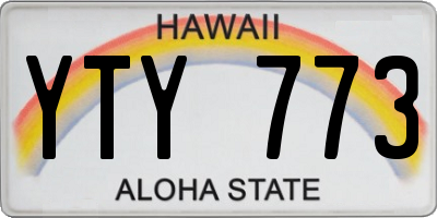 HI license plate YTY773