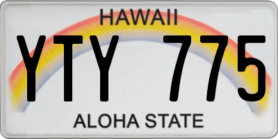 HI license plate YTY775