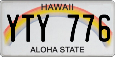 HI license plate YTY776