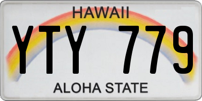 HI license plate YTY779