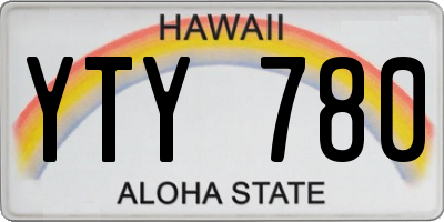 HI license plate YTY780