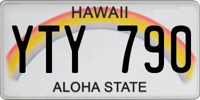 HI license plate YTY790