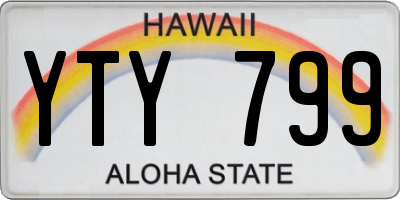 HI license plate YTY799