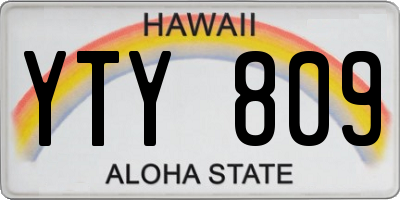 HI license plate YTY809
