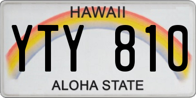 HI license plate YTY810
