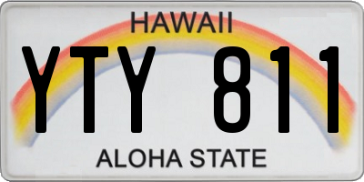 HI license plate YTY811