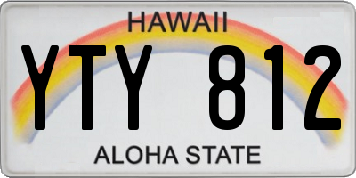 HI license plate YTY812