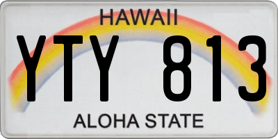 HI license plate YTY813