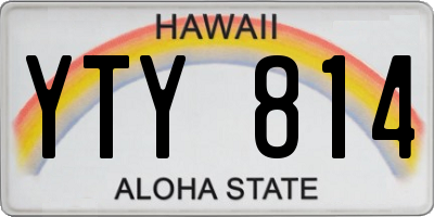 HI license plate YTY814