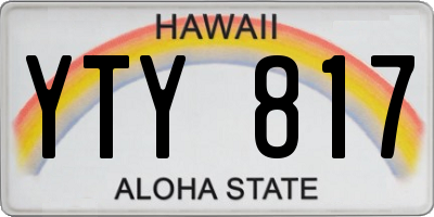 HI license plate YTY817
