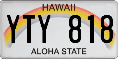 HI license plate YTY818