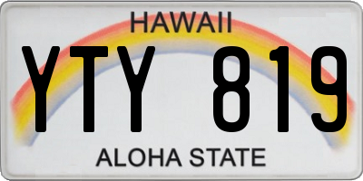 HI license plate YTY819