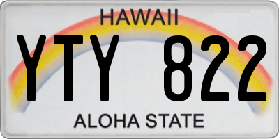 HI license plate YTY822