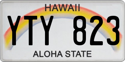 HI license plate YTY823