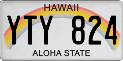 HI license plate YTY824