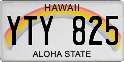 HI license plate YTY825
