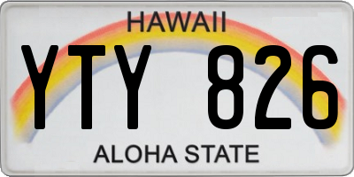 HI license plate YTY826