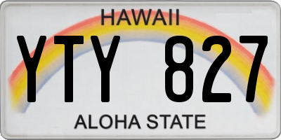 HI license plate YTY827