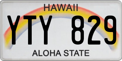HI license plate YTY829