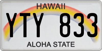 HI license plate YTY833