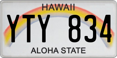 HI license plate YTY834