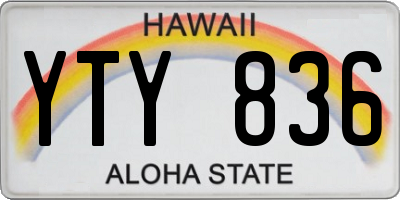 HI license plate YTY836