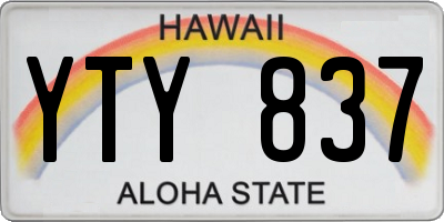 HI license plate YTY837