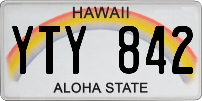 HI license plate YTY842