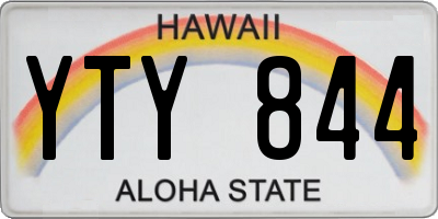 HI license plate YTY844