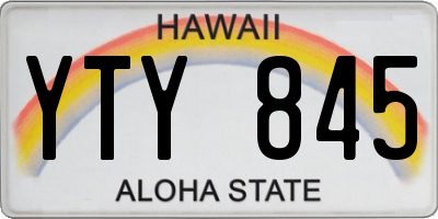 HI license plate YTY845