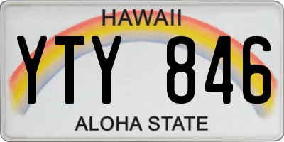 HI license plate YTY846