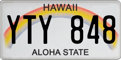 HI license plate YTY848