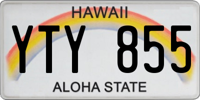 HI license plate YTY855
