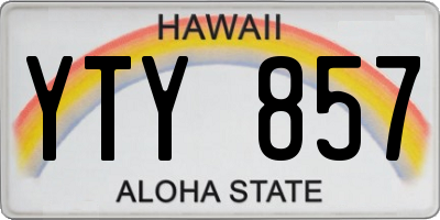 HI license plate YTY857