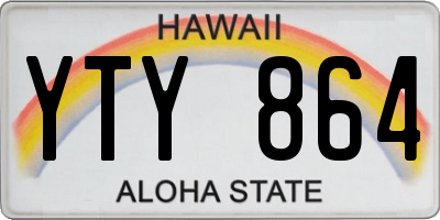 HI license plate YTY864