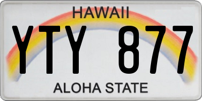 HI license plate YTY877