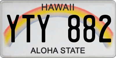 HI license plate YTY882
