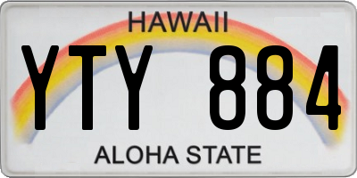 HI license plate YTY884