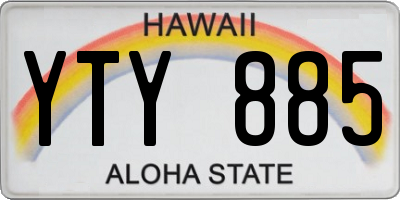 HI license plate YTY885