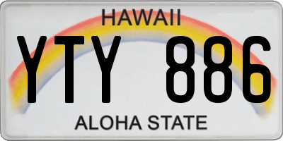 HI license plate YTY886
