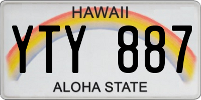 HI license plate YTY887