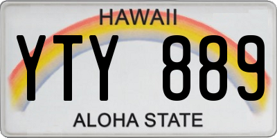 HI license plate YTY889