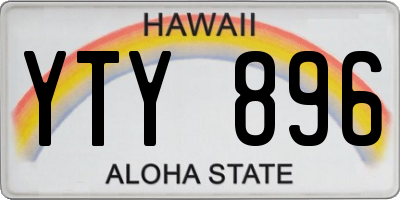 HI license plate YTY896
