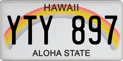 HI license plate YTY897