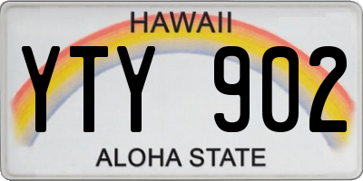HI license plate YTY902